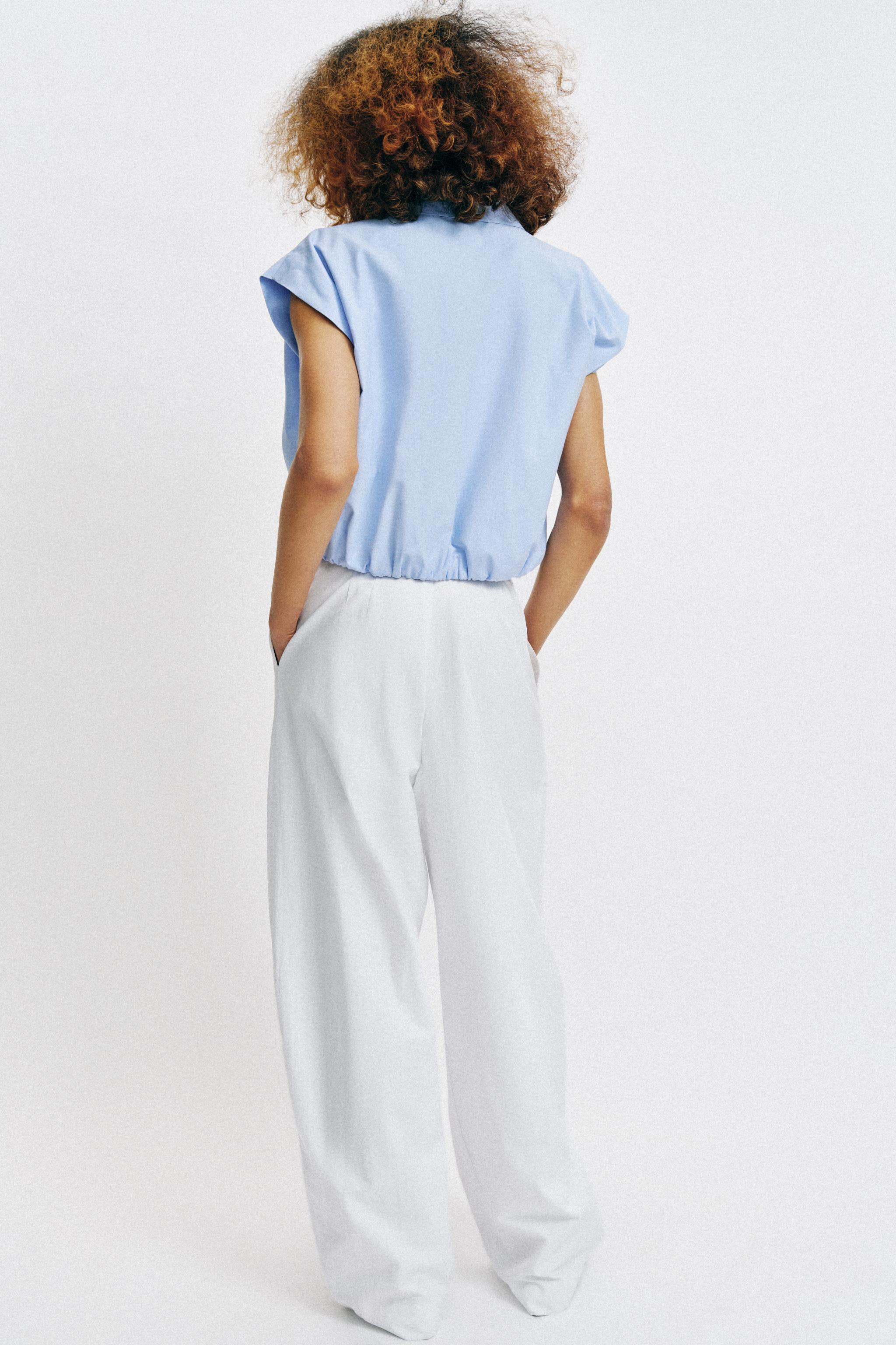 BALLOON CROPPED SHIRT